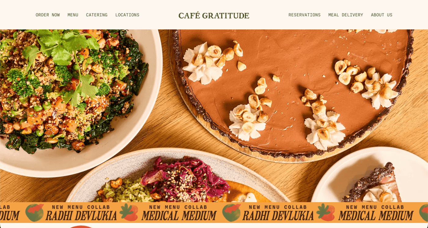 Cafe Gratitude storefront preview